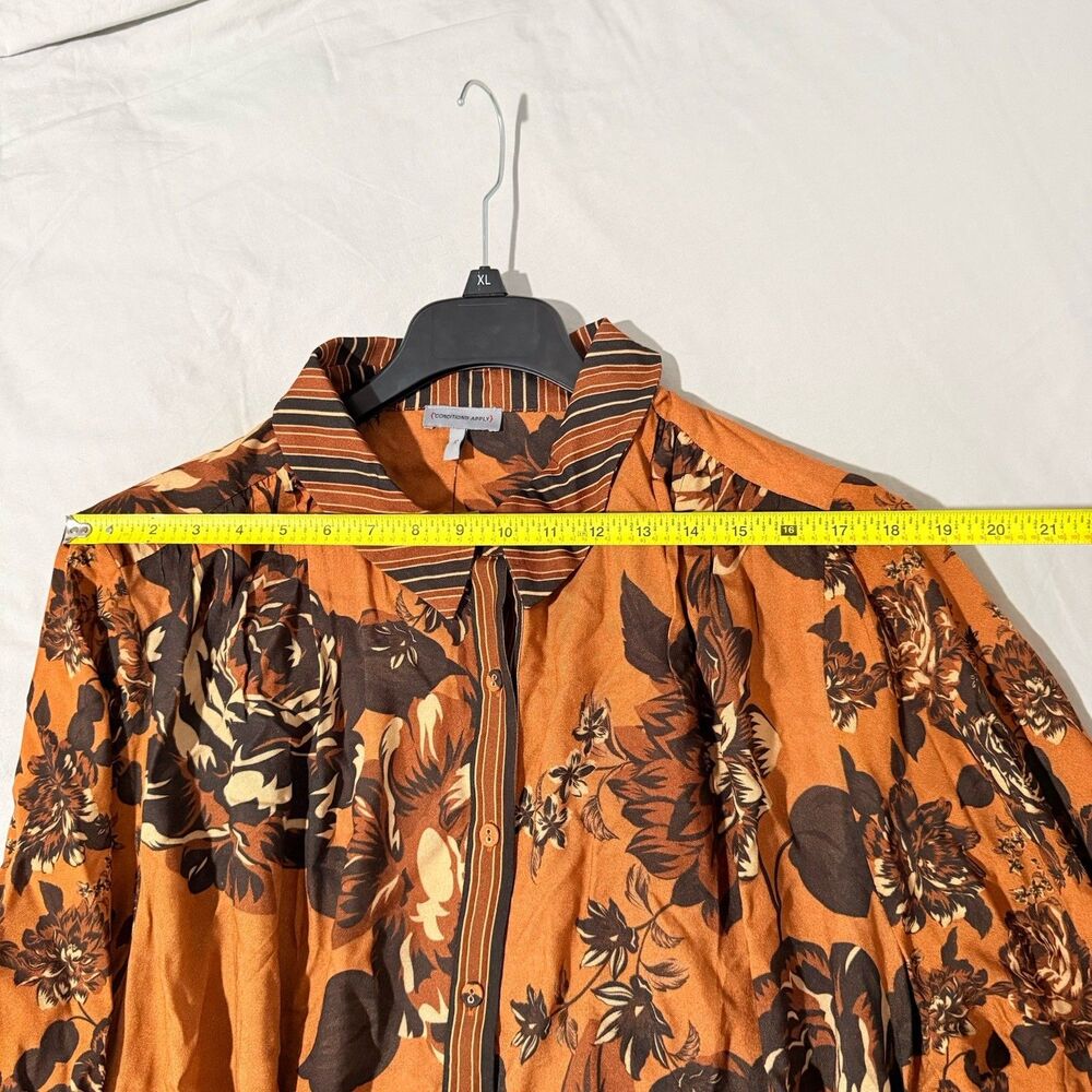 Conditions Apply Irwania Midi Shirtdress 3X Brown Pattern NWT - Picture 15 of 16